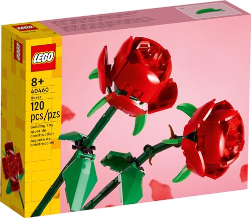 LEGO Roses Building Kit, Unique Gift for Valentine's Day, Botanical Collection, Gift to Build Together, 40460