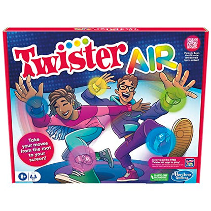 Hasbro Gaming Twister Air Game | AR App Play Game with Wrist and Ankle Bands | Links to Smart Devices | Active Party Games for Kids and Adults | Ages 8+ | for 1+ Players