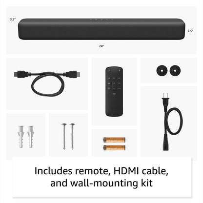 Introducing Amazon Fire TV Soundbar, 2.0 speaker with DTS Virtual:X and Dolby Audio, Bluetooth connectivity