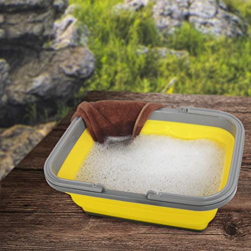 Tiawudi 2 Pack Collapsible Sink with 2.25 Gal / 8.5L Each Wash Basin for Washing Dishes, Camping, Hiking and Home