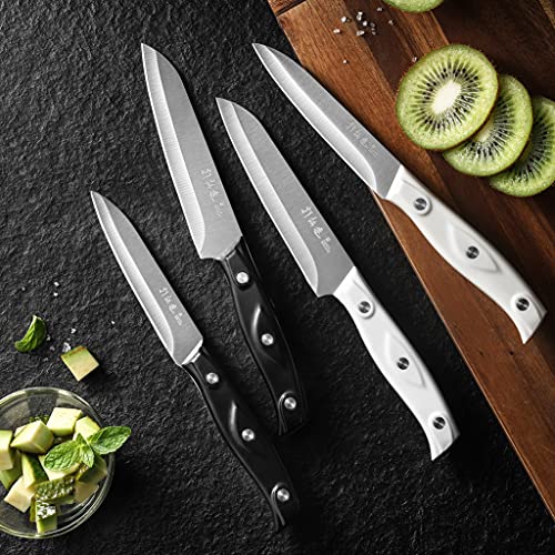 4PCS Paring Knife - 4/4.5 inch Fruit and Vegetable Paring Knives - Ultra Sharp Kitchen Knife - Peeling Knives - German Stainless Steel-ABS Handle