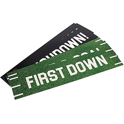 Football Party Decorations, Cutout Signs for Sports and Tailgate Parties (4x17 Inches, 8 Pack)