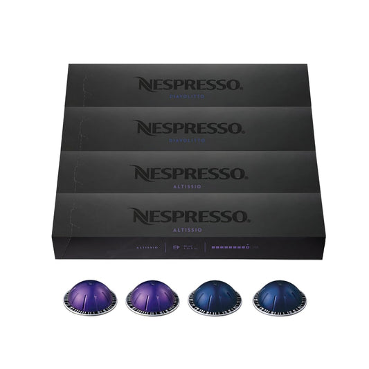 Nespresso Capsules VertuoLine, Espresso, Bold Variety Pack, Medium and Dark Roast Espresso Coffee, 40 Count Coffee Pods, Brews (VERTUOLINE ONLY), 1.35 Ounce , 10 Count (Pack of 4)