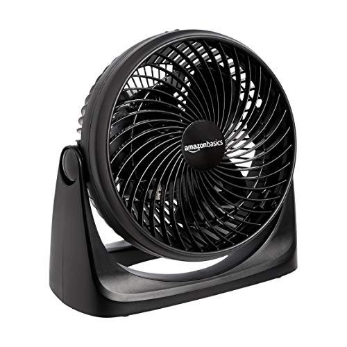 Amazon Basics 3 Speed Small Room Air Circulator Fan, 7-Inch Blade, Black, 6.3"D x 11.1"W x 10.9"H