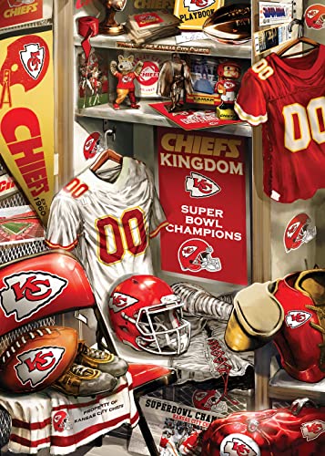 MasterPieces Game Day 500 Piece Jigsaw Puzzle for Adults - NFL Kansas City Chiefs Locker Room - 15"x21"