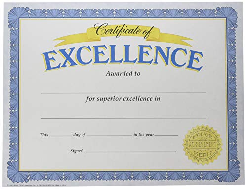 TREND enterprises, Inc. Certificate of Excellence Classic Certificates, 30 ct