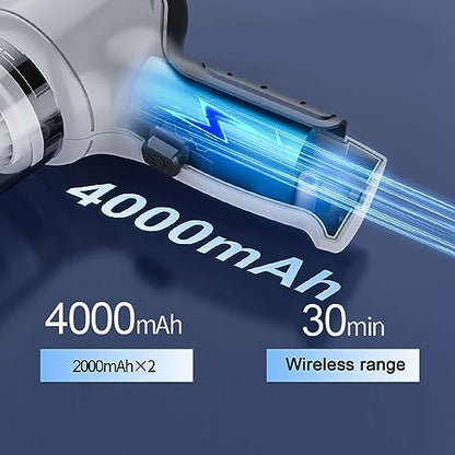 3-in-1 Vacuum Cleaner, Handheld Vacuum Cordless with 6000Pa Strong Suction, Car Portable Vacuum Cordless Wet and Dry Cleaning, 120W High Power Small Rechargeable Hand Vacuum Cleaner for Car, Home