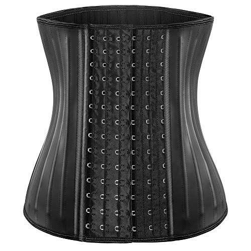 ECOWALSON Waist Trainer for Women Corset Cincher Body Shaper Girdle Trimmer with Steel Bones Extender