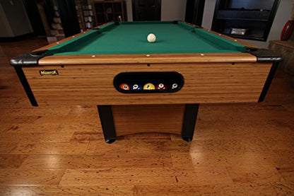 Mizerak Dynasty Space Saver 6.5' Billiard Table with Leg Levelers, Automatic Ball Return, and Classic Green Nylon Cloth