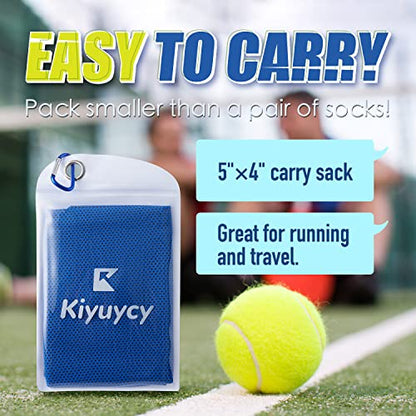 Kiyuycy 4 Pack Cooling Towel (40"x12") for Sweat，Ice Towel Quick-Drying Neck Cooling Wraps, Soft Breathable Chilly Sports Towel for Yoga,Gym,Golf,Camping,Running,Fitness,Workout & More Activities