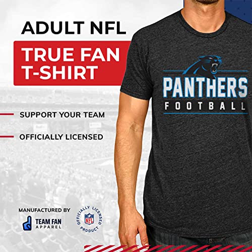 Team Fan Apparel NFL Adult MVP True Fan T-Shirt - Cotton & Polyester - Show Your Team Pride with Ultimate Comfort & Quality (Carolina Panthers - Black, Adult XX-Large)