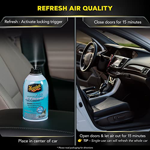 Meguiar's Whole Car Air Refresher, Odor Eliminator Spray Eliminates Strong Vehicle Odors, New Car Scent - 2 Oz Spray Bottle