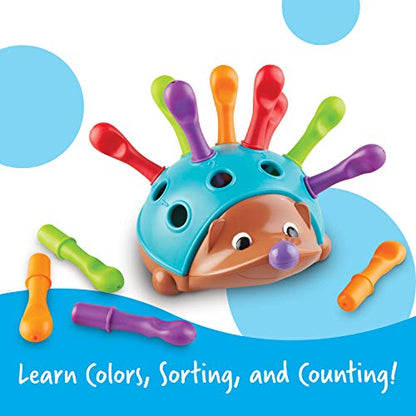 Learning Resources Spike The Fine Motor Hedgehog - Toddler Learning Toys, Fine Motor and Sensory Toys for Kids Ages 18+ months, Montessori Toys,Stocking Stuffers for Kids