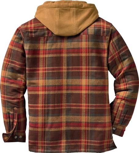 Legendary Whitetails Men's Size Hooded Shirt Jacket, Maplewood Plaid, X-Large Tall