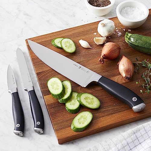 HENCKELS Forged Elite Razor-Sharp 3-Piece Kitchen Knife Set, Chef Knife, Paring Knife, Bread Knife, German Engineered Informed by 100+ Years of Mastery