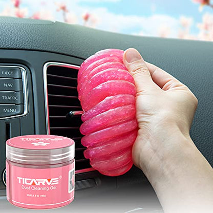 TICARVE Car Cleaning Gel Detailing Putty Car Putty Auto Detailing Tools Car Interior Cleaner Cleaning Slime Car Accessories Keyboard Cleaner Rose/NT WT: 5.6 oz (160 gr)