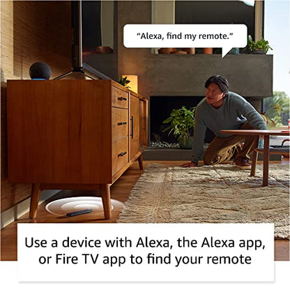 Amazon Alexa Voice Remote Pro, includes remote finder, TV controls, backlit buttons, requires compatible Fire TV device