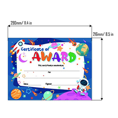 Lesnala 50 PCS Printable Certificate of Award for Children,Teachers and Students, Parents and Children, End of Semester, Back to School,Home Study Supplies (8.3 x 11 Inches)