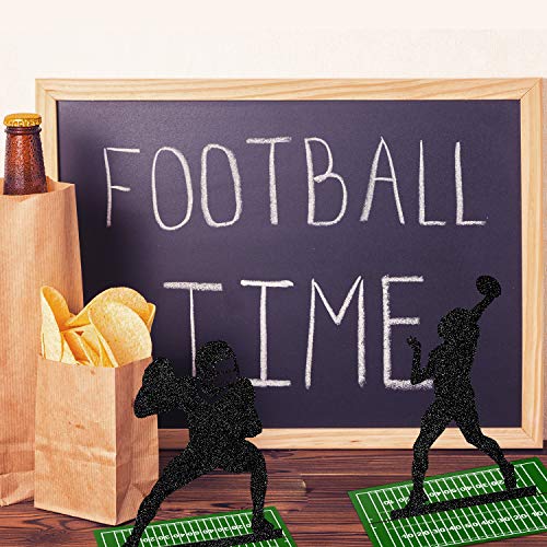 9 Pieces Football Table Centerpiece Football Party Decorations Football Player Silhouette Centerpieces, 8 Inches and 3 Styles