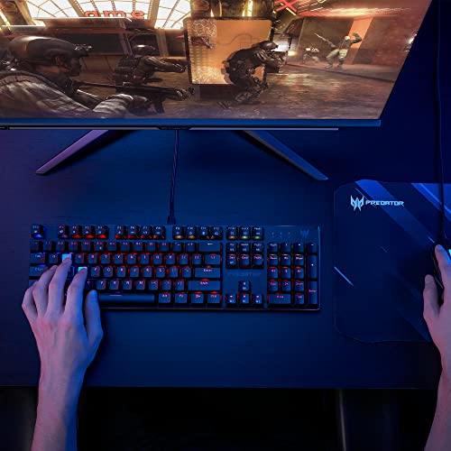 Acer Predator Aethon 303 Wired Gaming Keyboard - Kailh Blue Mechanical Switches | RGB Illuminated Keyboard | 12 Backlight Effects | 5 Pre-Set Gaming Modes & 3 Sidelight Effects | 100% Anti-Ghosting