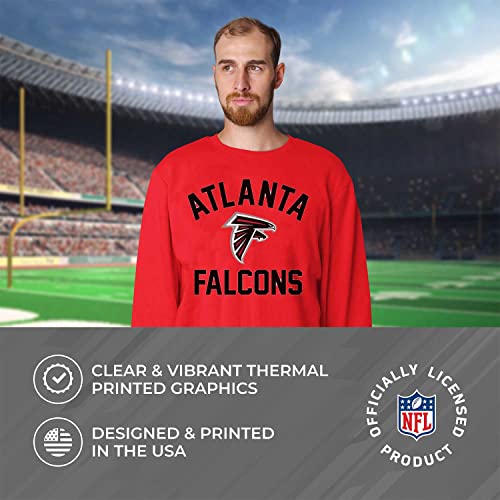 Team Fan Apparel NFL Adult Gameday Football Crewneck Sweatshirt - Cotton Blend - Stay Warm, Comfortable & Stylish on Game Day (Atlanta Falcons - Red, Adult XX-Large)