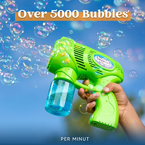 JOYIN 2 Bubble Guns with 2 Bottles Bubble Refill Solution (10 oz Total), Bubble Machine for Toddlers 1-3, Bubble Blaster Party Favors, Summer Toy, Outdoors Activity, Easter, Birthday Gift