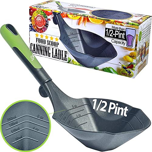 Supa Ant Canning Ladle, Canning Scoop, Large Ladle, Large Ladle for Canning, Large Ladle Spoon, Food Scoop, Food Scooper tool, Canning Supplies, ½-Pint Capacity 500F (Assembled in USA)