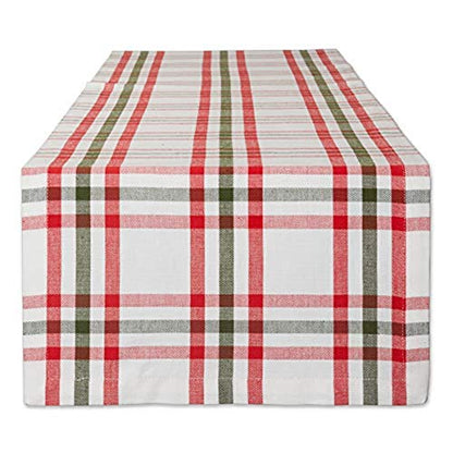 DII Jolly Christmas Tree Collection Holiday Table & Kitchen Décor, Table Runner, 14x72, Christmas Plaid