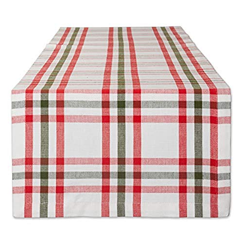 DII Jolly Christmas Tree Collection Holiday Table & Kitchen Décor, Table Runner, 14x72, Christmas Plaid