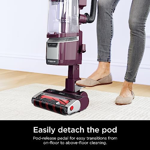 Shark LA702 Rotator Pet Lift-Away ADV Upright Vacuum with DuoClean PowerFins HairPro & Odor Neutralizer Technology, Wine Purple, 0.8 Qt. Dust Cup