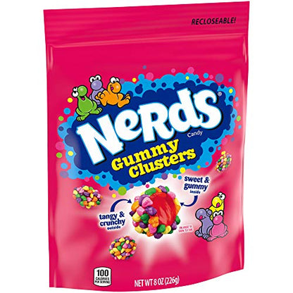 Nerds Gummy Clusters, Back to School Candy, Rainbow, Resealable 8 Ounce Bag