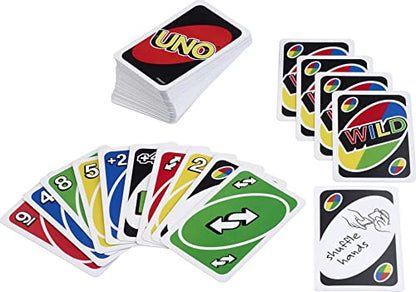 Mattel Games UNO Card Game for Family Night, Travel Game & Gift for Kids in a Collectible Storage Tin for 2-10 Players (Amazon Exclusive)