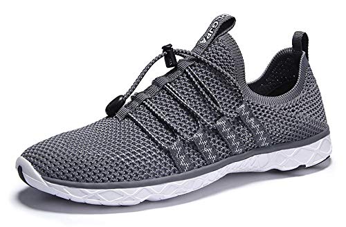 DLGJPA Men's Quick Drying Water Shoes for Beach or Water Sports Lightweight Slip On Walking Shoes Darkgray 11