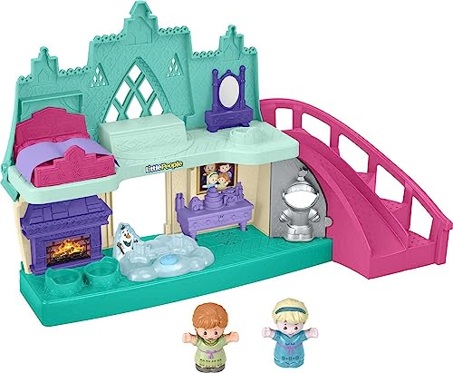 Fisher-Price Little People Toddler Playset Disney Frozen Arendelle Castle with Lights Sounds Anna & Elsa Figures for Ages 18+ Months (Amazon Exclusive)