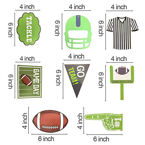 Anor Wishlife 30Ct American Football Hanging Swirl Decorations - Football Super Bowl Game Day Decorations,Sport Game Day Party Supplies