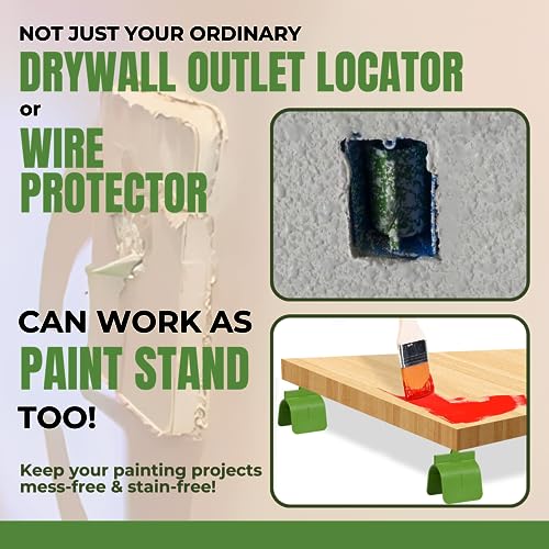 Mark N Guard by Buddy Tools LLC - Outlet Marker for Drywall Installation - Easy Drywall Marking Tool for Electrical Outlets, Electric Wire Protection Made with Strong ABS Plastic - No Measuring Needed