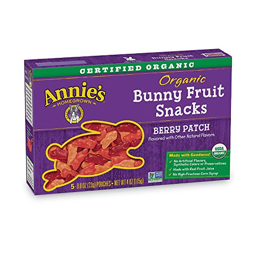 Annie's Homegrown Organic Berry Patch Fruit Snacks, Gluten Free, 5 ct, 4 oz