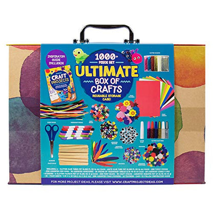 Made By Me Ultimate Craft Box, Art & Craft Activities 1000 Piece Set, Storage Case, Great for Preschool, Adult & Group Projects, Craft Box for Kids Girls & Boys