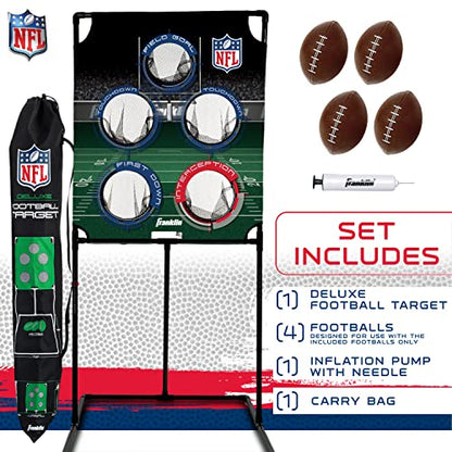 Franklin Sports NFL Football Target Toss Game - Football Throwing Game for Kids + Adults - Boys + Girls Football Game Set with (4) Mini Footballs