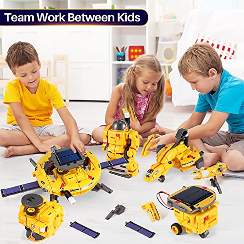 STEM Projects for Kids Ages 8-12, Science Kits for Boys, Solar Robot Space Toys Gifts for 8-14 Year Old Teen Boys Girls, 120Pcs Building Experiments Robots for Teenage Ages 9 10 11 12.