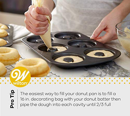 Wilton Non-Stick 6-Cavity Donut Baking Pans, 2-Count