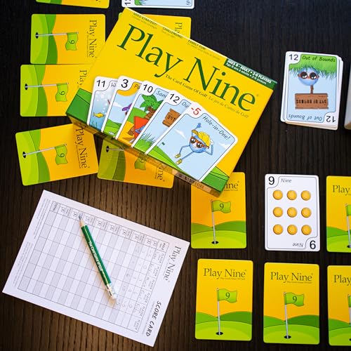 PLAY NINE - The Card Game for Families,Best Strategy Game For Couples, Fun Game Night Kids, Teens and Adults, The Perfect Golf Gift