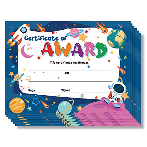 Lesnala 50 PCS Printable Certificate of Award for Children,Teachers and Students, Parents and Children, End of Semester, Back to School,Home Study Supplies (8.3 x 11 Inches)