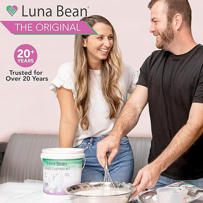 Luna Bean Hand Casting Kit - Hand Mold Kit Couples Gifts - Christmas Gifts for Women, Gifts for Mom - Gifts for Her, Him - Unique Anniversary & Bridal Shower Gifts, Wedding, Engagement, Grandma Gifts