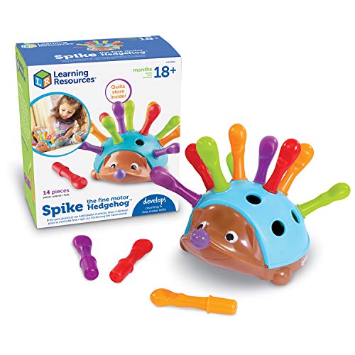 Learning Resources Spike The Fine Motor Hedgehog - Toddler Learning Toys, Fine Motor and Sensory Toys for Kids Ages 18+ months, Montessori Toys,Stocking Stuffers for Kids