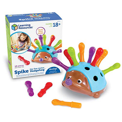 Learning Resources Spike The Fine Motor Hedgehog - Toddler Learning Toys, Fine Motor and Sensory Toys for Kids Ages 18+ months, Montessori Toys,Stocking Stuffers for Kids