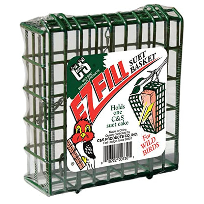 C&S Wild Bird EZ Fill Suet Basket, Green