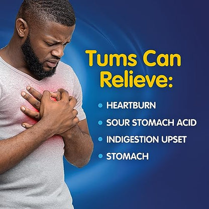 TUMS Chewable Bites Ultra Strength Antacid Tablets for Heartburn Relief and Acid Reducer Indigestion Relief, Mixed Fruit, 200 Count