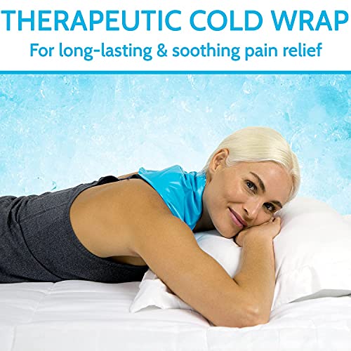 Arctic Flex Neck Ice Pack - Cold Compress Shoulder Therapy Wrap - Cool Reusable Medical Freezer Gel Pad for Swelling, Injuries, Headache, Cooler - Flexible Hot Microwaveable Heat - Men, Women (1 Pack)