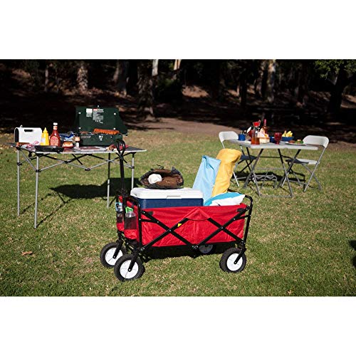 Mac Sports Folding Steel Frame Garden Utility Wagon Cart, Green (for Parts)